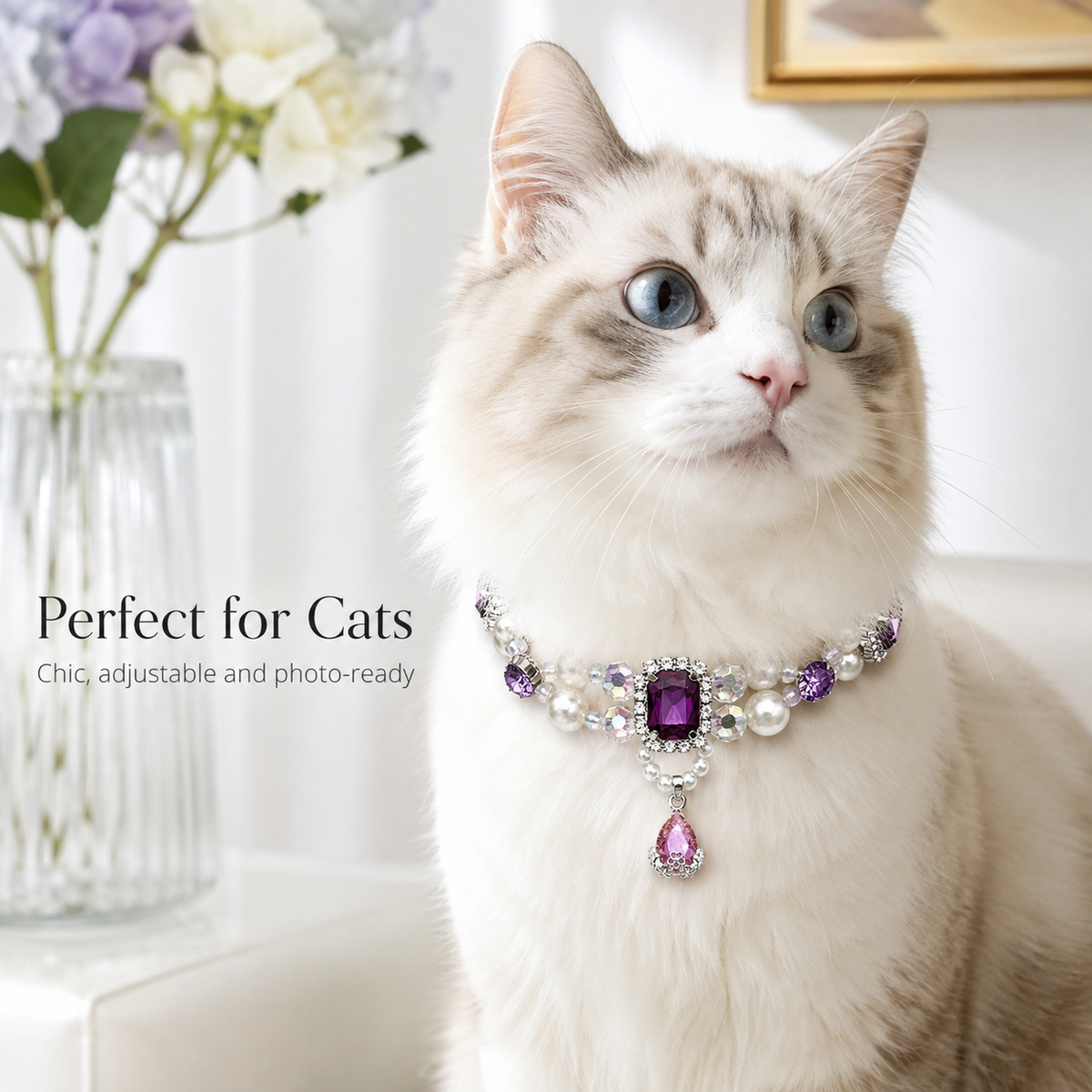 Princess Beaded Pet Collar — view 3