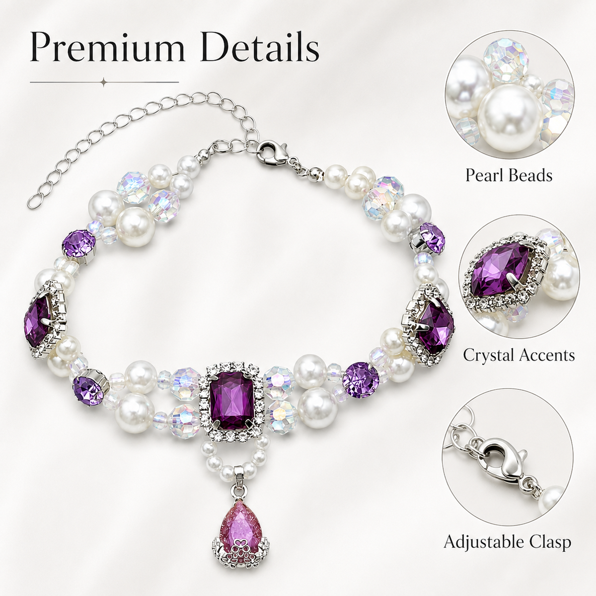 Princess Beaded Pet Collar — view 5