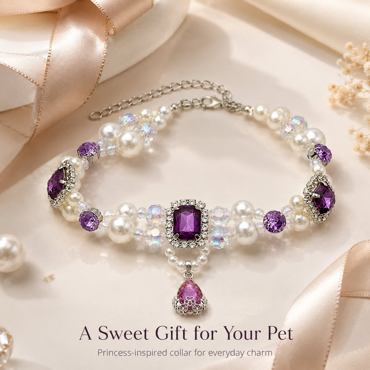 Princess Beaded Pet Collar — view 6