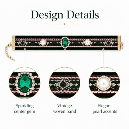 Retro Green Gem Pet Collar — view 5