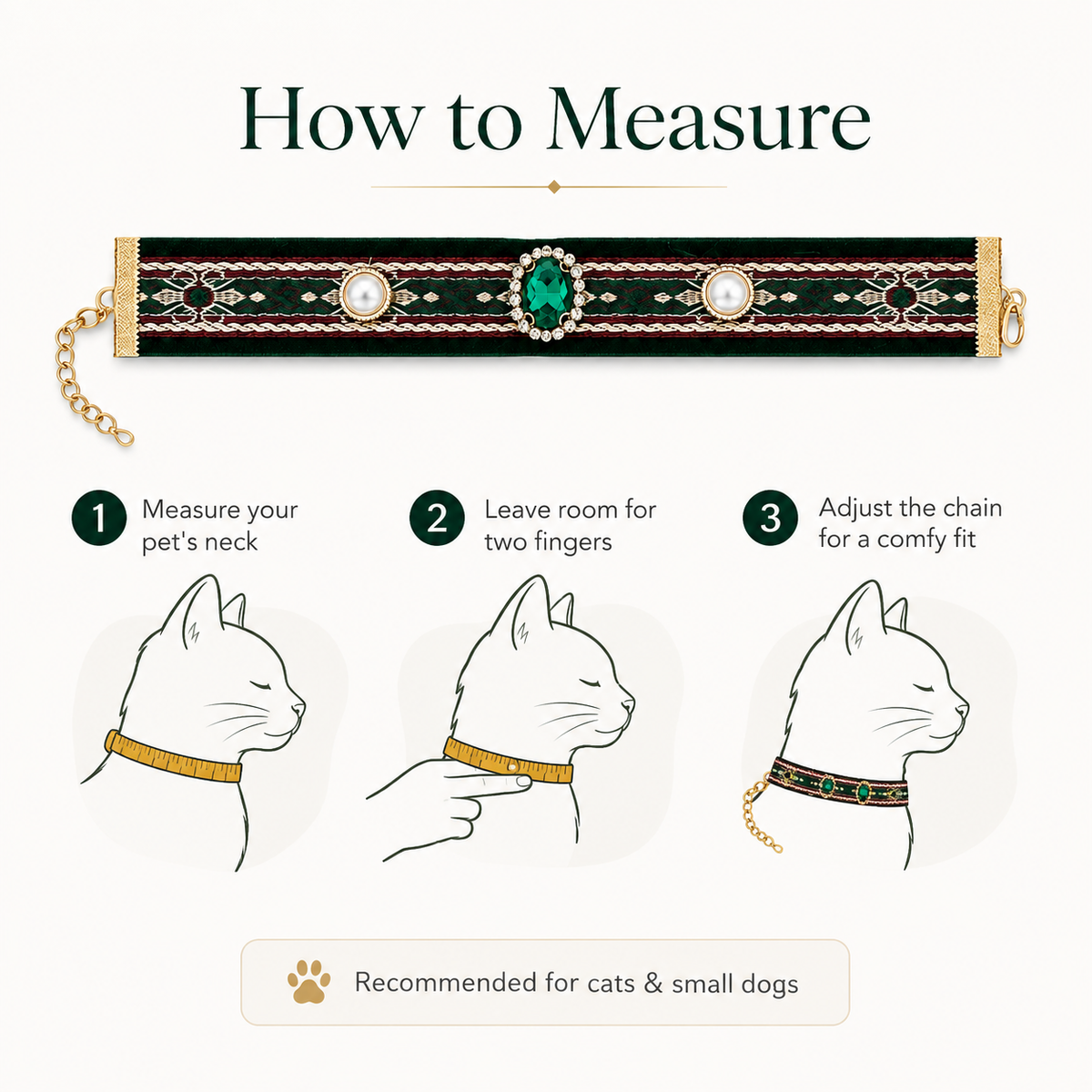 Retro Green Gem Pet Collar — view 2