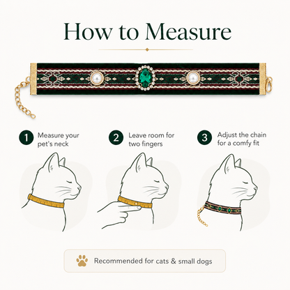 Retro Green Gem Pet Collar — view 2
