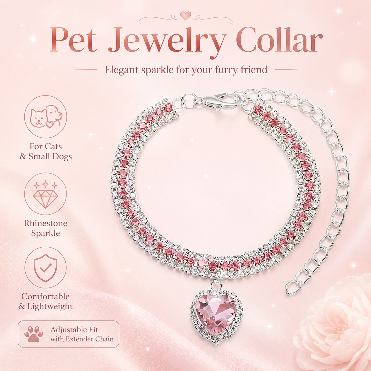 Princess Crystal Pet Necklace — view 6