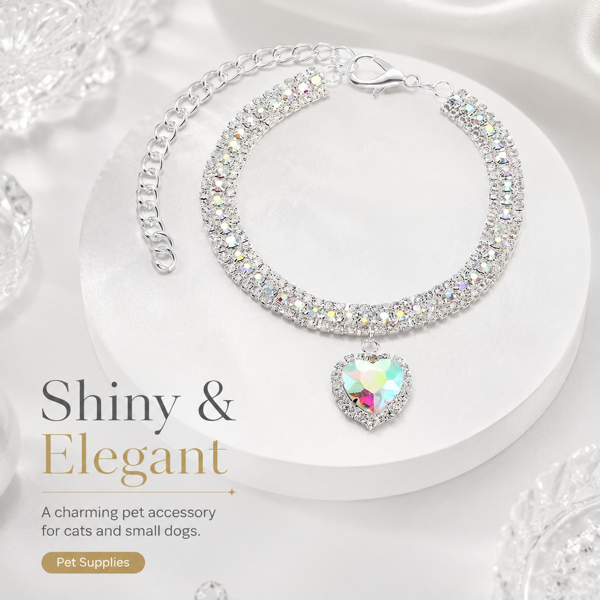 Sparkling Rhinestone Pet Necklace — view 7