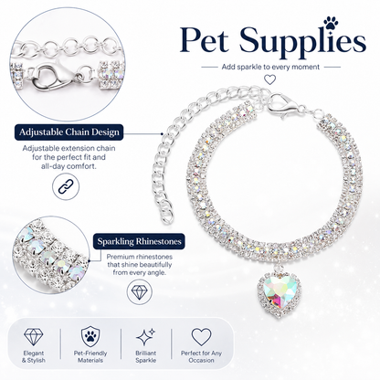 Sparkling Rhinestone Pet Necklace — view 6