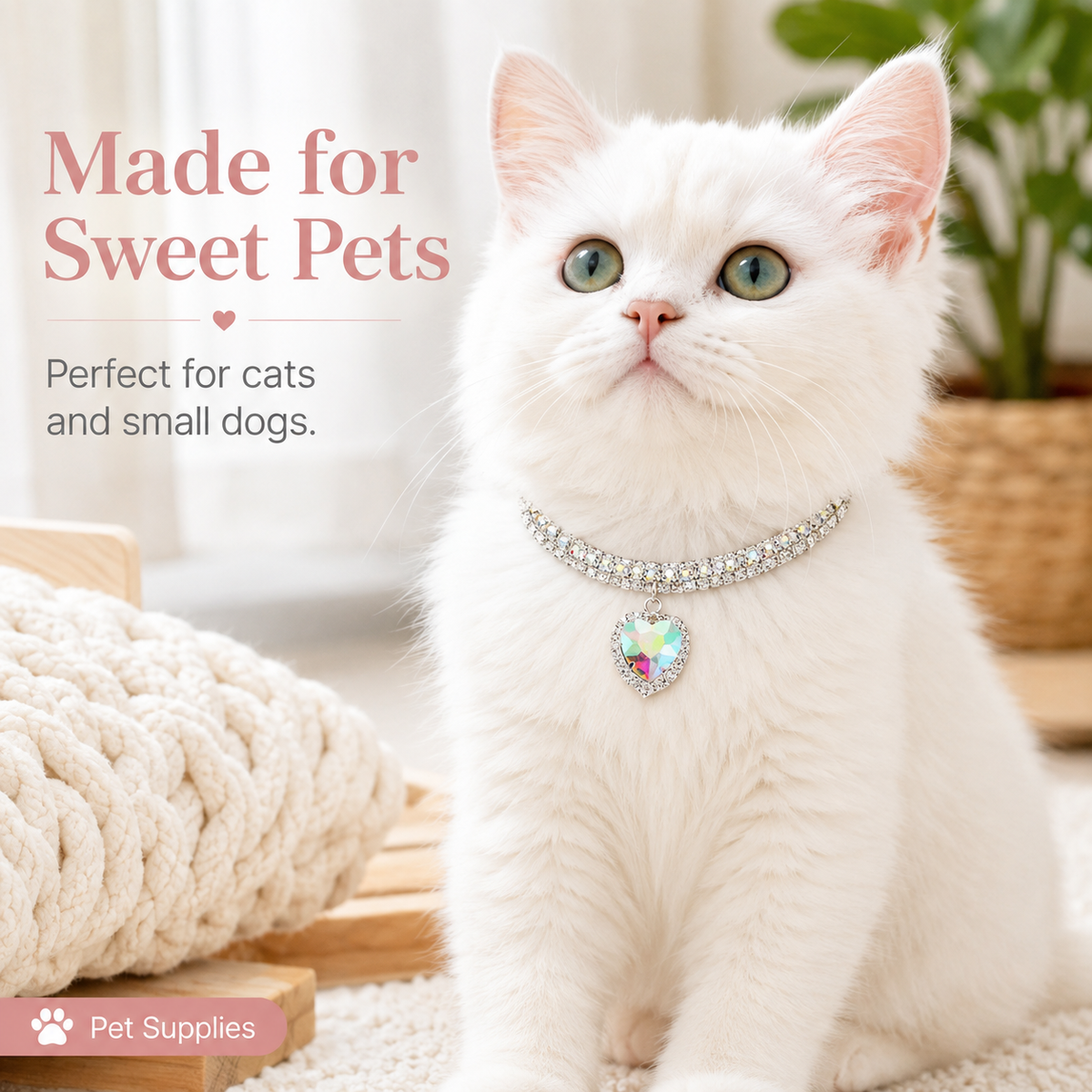 Sparkling Rhinestone Pet Necklace — view 5