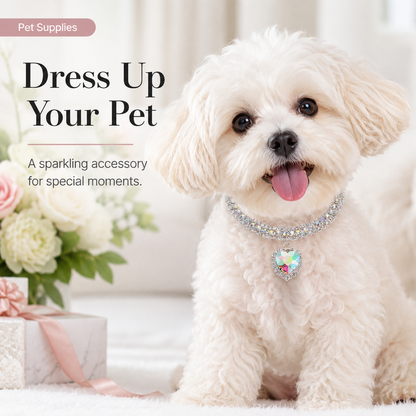 Sparkling Rhinestone Pet Necklace — view 4