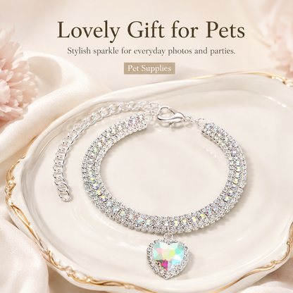 Sparkling Rhinestone Pet Necklace — view 3
