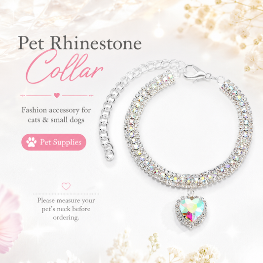 Sparkling Rhinestone Pet Necklace — view 1