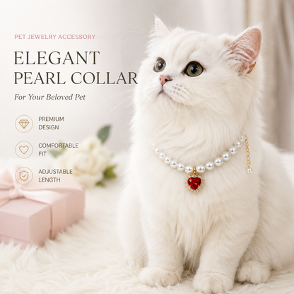 Elegant Beaded Pet Necklace — view 6