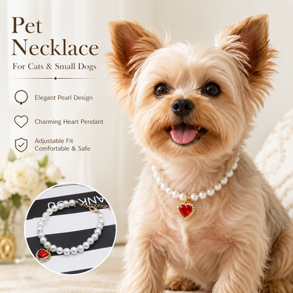 Elegant Beaded Pet Necklace — view 5