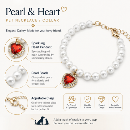 Elegant Beaded Pet Necklace — view 3