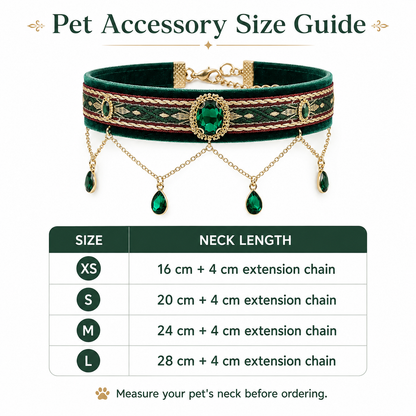 Royal Green Teardrop Pet Collar — view 8