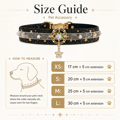 Black Star Velvet Pet Choker — view 1