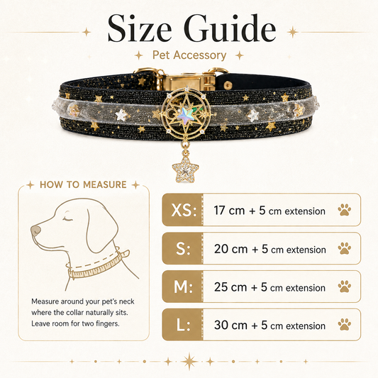 Black Star Velvet Pet Choker — view 1