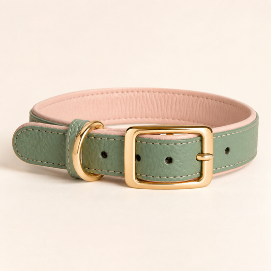 Highland Sage Dual-Tone Leather Collar — view 1